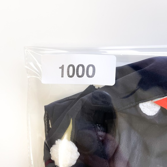 ModCloth (S) Polyester Sheer Textured Button Up Shirt Polka Dot Black - Picture 10 of 10